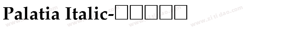 Palatia Italic字体转换